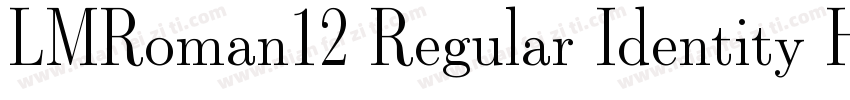 LMRoman12 Regular Identity H字体转换